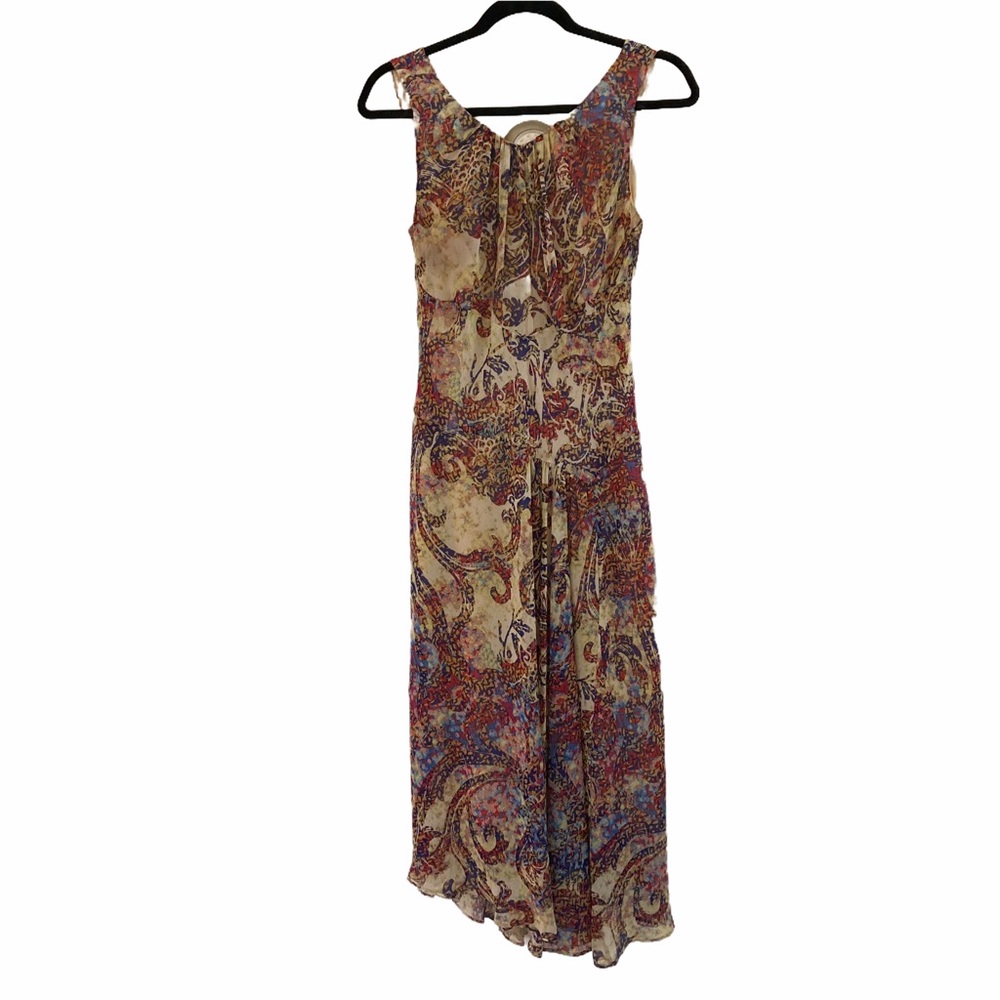 Kasper Size 10 Multi Color Dress Asymmetrical